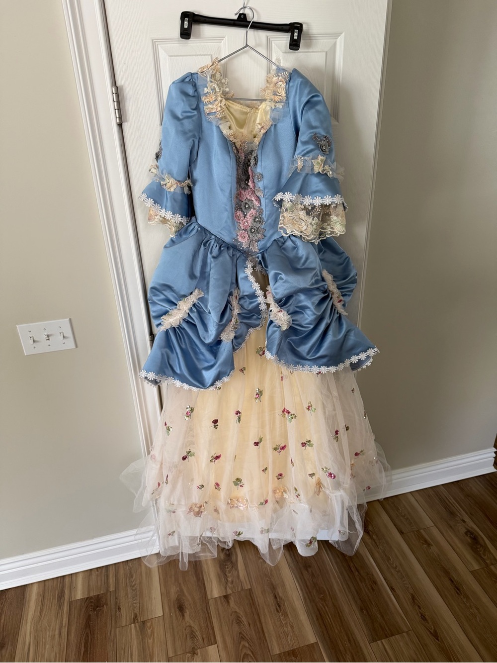 Halloween cosplay blue Rococo Marie Antoinette style costume size 160/88A Small